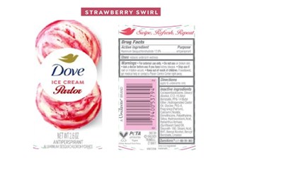 Label (Dove Ice Cream Parlor Strawberry Swirl Antiperspirant   Artwork)